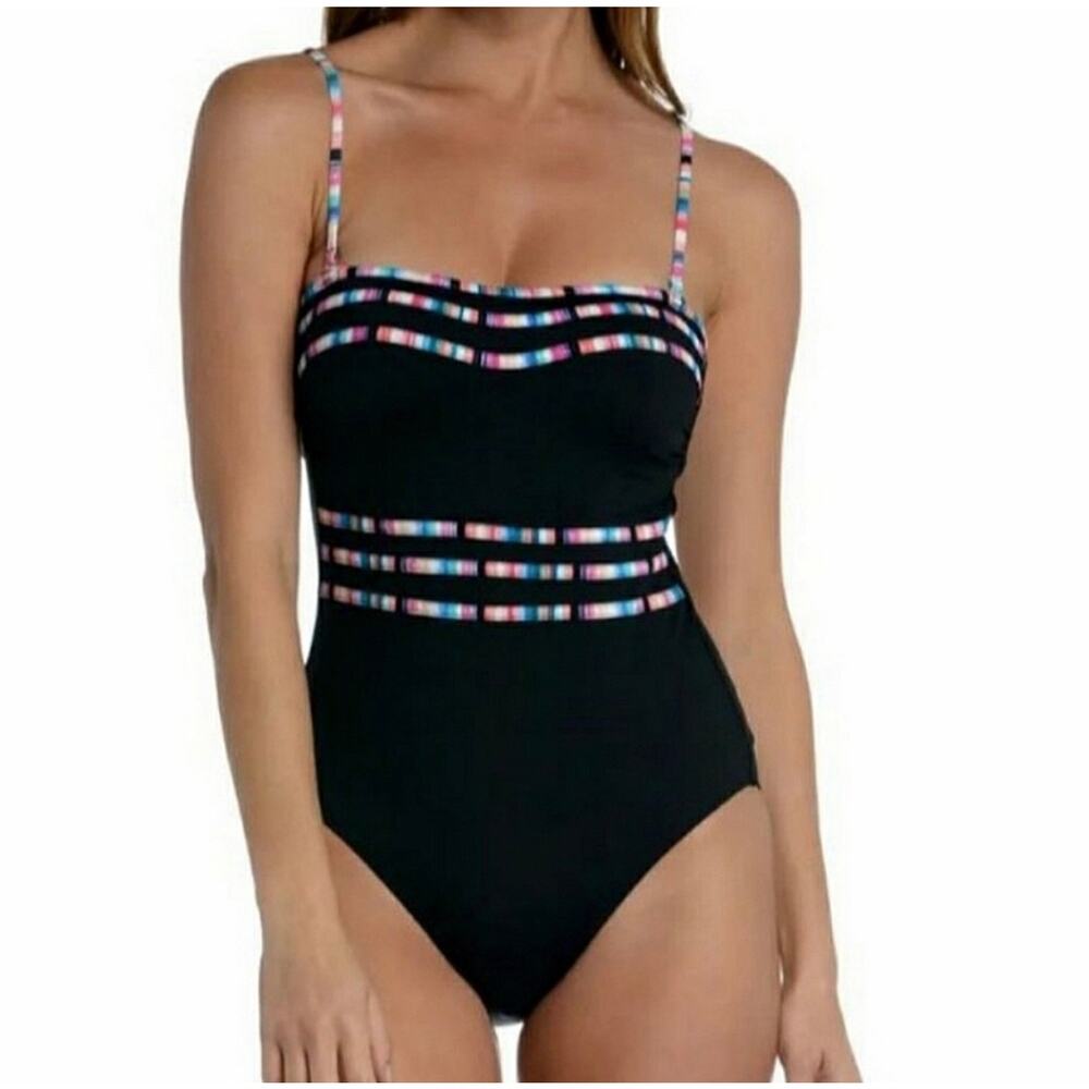 La Blanca - Catalina Coast Bandeau Mio Tummy Control Swimsuit